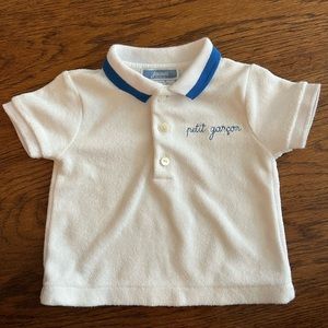 Jacadi velour terry polo. Size 3months.
